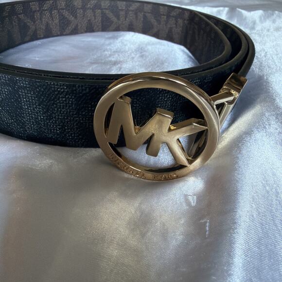 Women’s Reversible Monogram Michael Kors Brown / Black Belt 50 inches long